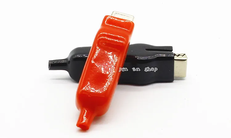 

2PCS 20A Sheathed Alligator Clips Electrical DIY Test Leads Alligator Double-Ended Crocodile Clips For Charging Connecting