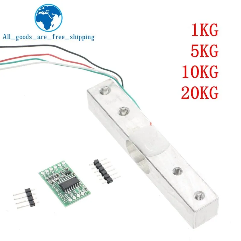 

TZT Digital Load Cell Weight Sensor 1KG 5KG 10KG 20KG Portable Electronic Kitchen Scale + HX711 Weighing Sensors Ad Module