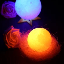 3D волшебная луна светодиодный ночник лунный свет настольная лампа USB Перезаряжаемые Поддержка удаленного Управление для украшения дома Рождество