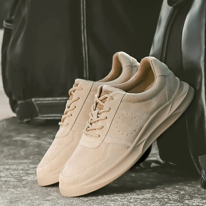 Estilo Apartamentos Primavera Artesanal Camurça Couro 2019 P4 Anti Escorregadio Up De Homens Para Lazer Saco Livre Outono Ao Ar Nova Lace Beige Homem Sapatos ZZq50Wc