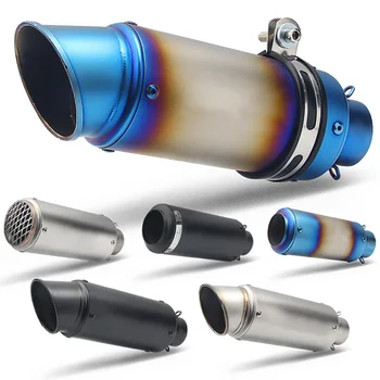 

51mm 60mm Universal Motorcycle Escape Motorcross Scooter SC Exhaust Pipe Muffler For FZ6 Ninja300 cbr650f cbr1000rr mt07 z800 r6