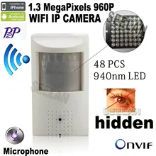 960 P mini ip wi-fi камера 940nm led Безопасности Ик Сетевая Камера ночного видения ПИР ИК Ip-камера PIR Motion Detector 3.7 мм HQCAM