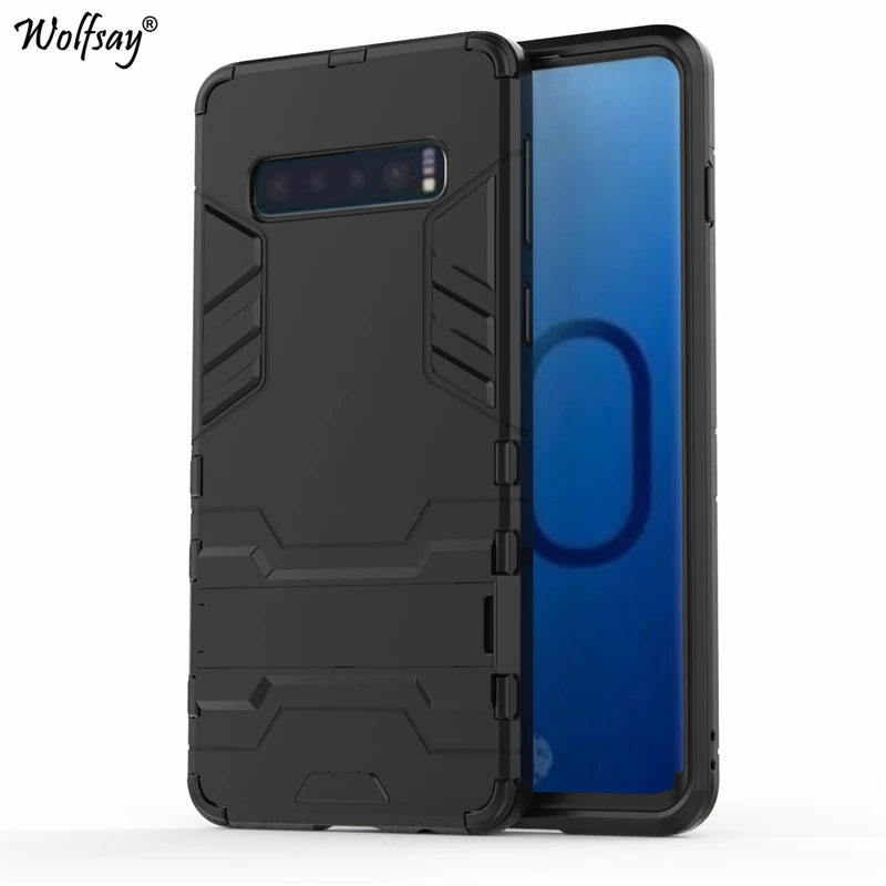 

Wolfsay Cover For Samsung Galaxy S10 Case Slim PC + Soft Rubber Armor Phone Case For Samsung S10 Cover Galaxy S10 Fundas 6.1