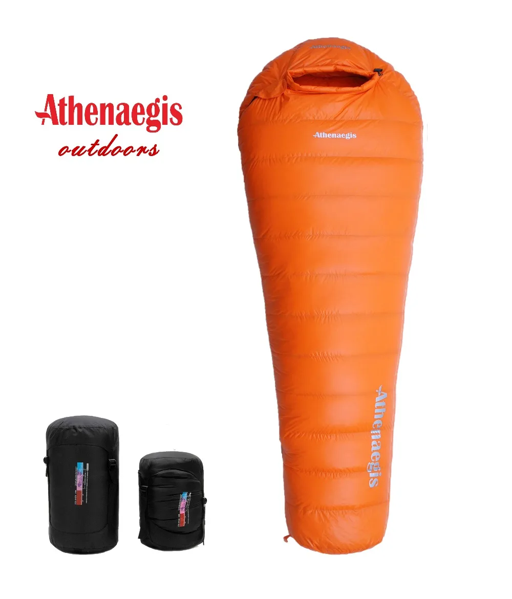 Koop Athenaegis Ultralight Comfortabele Waterdichte 1200G Wit Ganzendons Vulling Kan Worden Gesplitst Winter Slaapzak