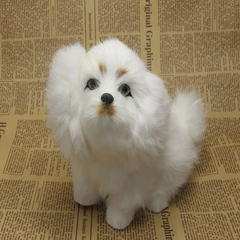 cute simulation sitting Pekingese dog toy lifelike dog doll about