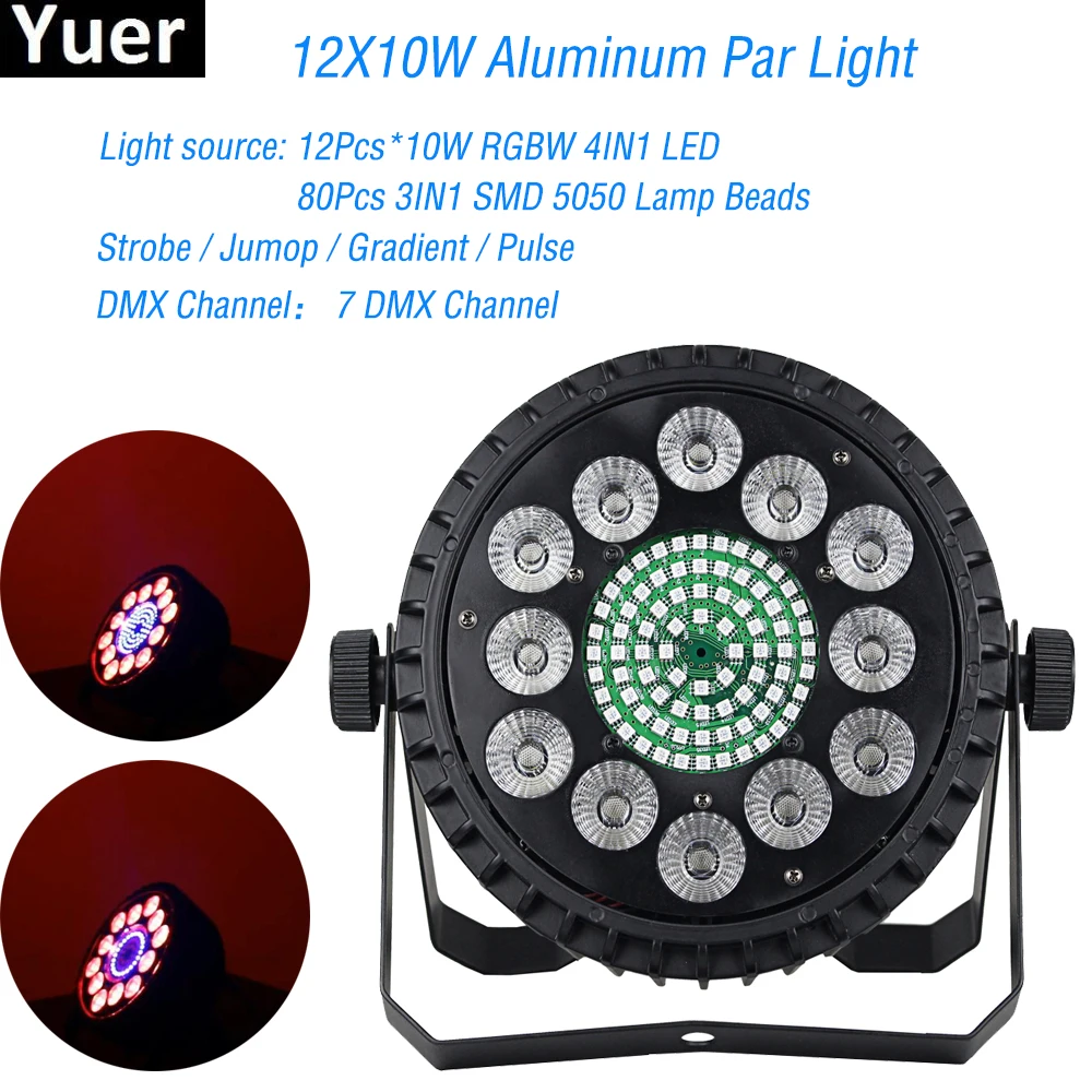 

NEW Design LED Par Light 12x10W RGBW 4IN1 Par Can DMX512 Remote Par Light For DJ Disco Home Party DMX Stage Lightimg Indoor