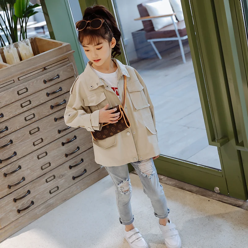 

Spring Jacket For Girls Teenager New Fashion Windbreaker Coat Toddler Baby Girl Clothes Big Girls Kids Outwear 9 10 11 12 13 14