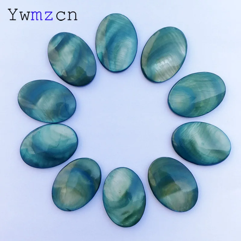 

fashion Natural Stone shell 25x18MM Beads for jewelry making Oval cab cabochon no hole Ring accessories 10Pcs/lot Free shipping