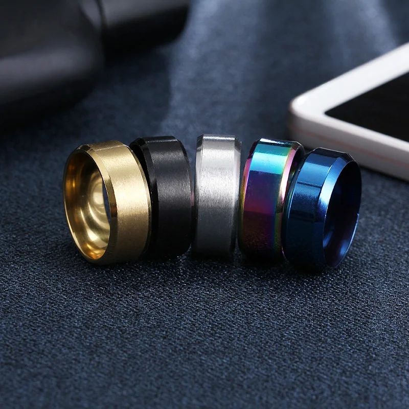 CACANA Stainless Steel Rings For Women Refinement Black Gold Silver Blue Multicolor Color Fashion Jewelry Wholesale