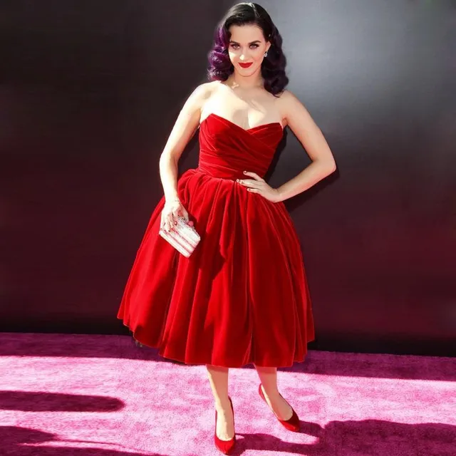 katy perry vino rojo vestidos de baile de novia sin mangas backless