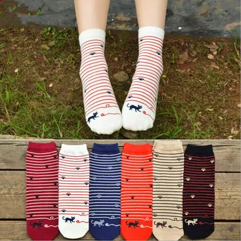 

1 Pairs New Design Cat Women Cartoon Cotton Socks Women Kawaii Cartoon Cat Ankle Socks Funny For Gril Kawaii Socks Meias