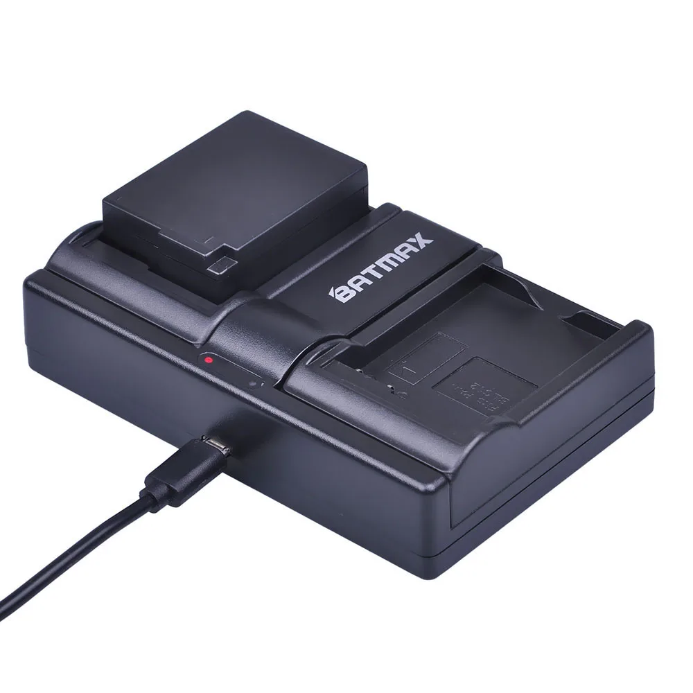 Batmax 1Pc Dmw-Blc12 Dmw-Blc12E Blc12 Batteria + Doppio Caricatore Usb Per Panasonic Blc12 Dmw-Blc12E Dmw-Blc12Pp Fz200 Fz1000 Dmc-G5