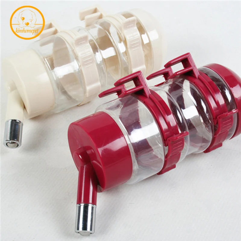 

2019 New Arrival Pets Puppy Dog Cat Automatic Hanging Drinking Bottle Metal Pipe Dog Water Feeder Fixed In The Cage PB35