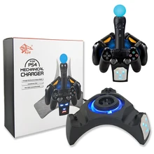 4 в 1 PS4 PS VR Move charger Stand светодиодный Быстрая Зарядка Док-станция для sony Playstation 4 Play станция PS 4 PSVR Move аксессуары