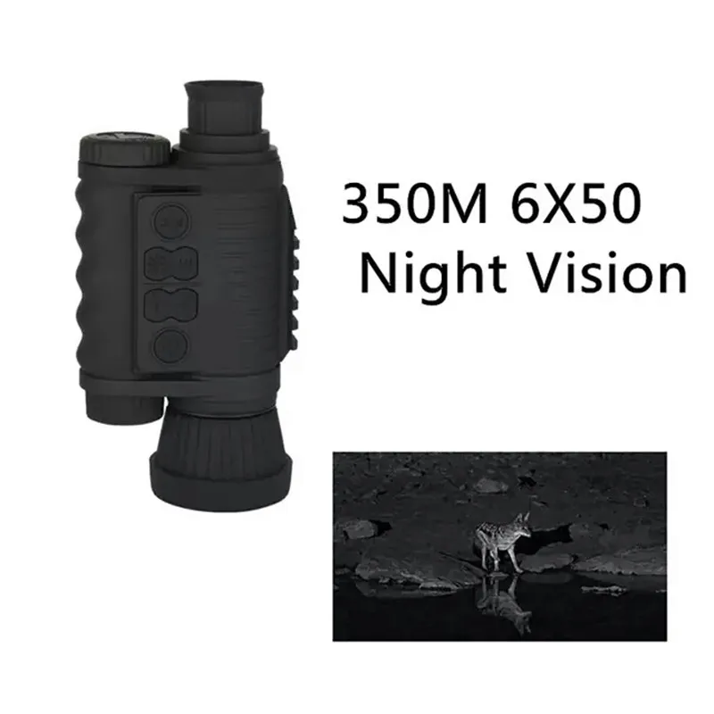 Ручной HD 6X50 Инфракрасный цифровой прибор ночного видения 350 м Диапазон Тактический ИК ночной Монокуляр для наружного наблюдения охоты