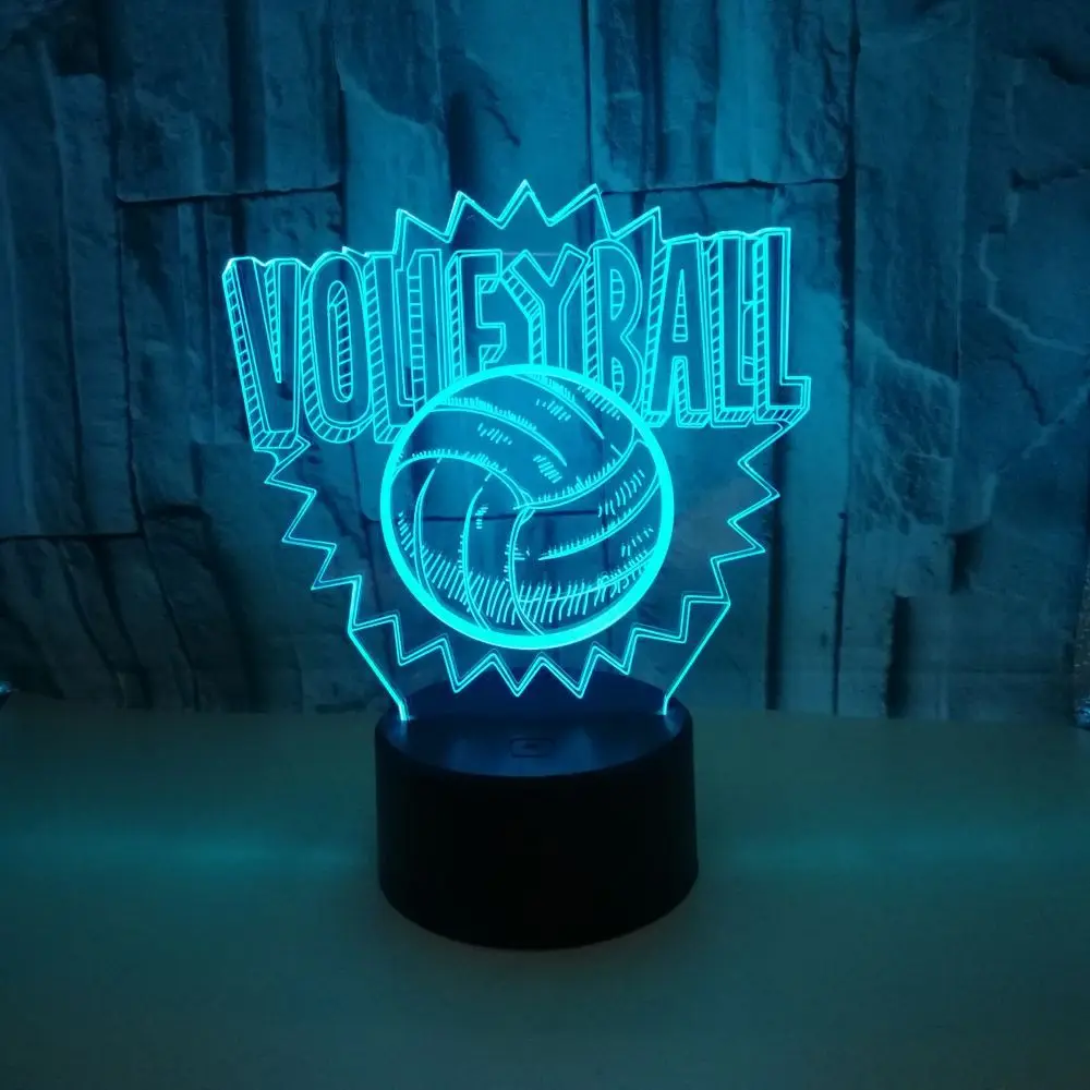 Volleyball Touch Led Nightlight Colorful 3d Lamp Novelty Luminaria Usb