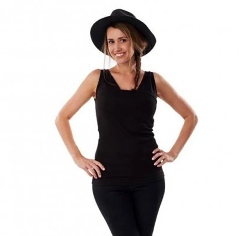2019 new Women's Sleeveless Kangaroo Mommy Pocket Tops Breastfeeding T-Shirt Blouse Fashion  brief design #4A04 (11)