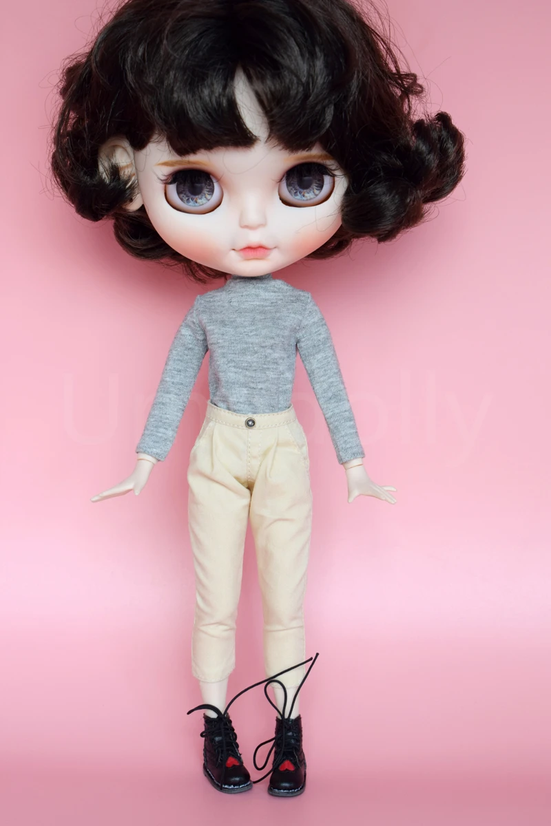 Модная одежда Blyth Doll, 30 см футболка с длинными рукавами Повседневные укороченные штаны цвета хаки для Licca кукла azone Одежда Игрушка для девочек