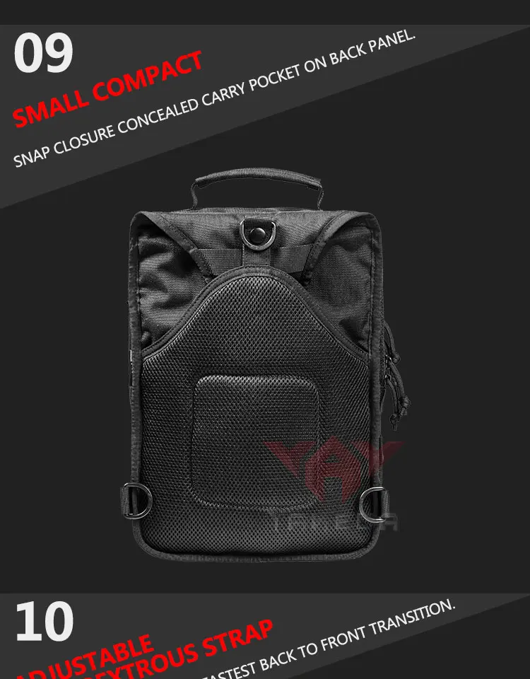 YAKEDA нейлоновая тактическая сумка-слинг, сумка через плечо для пистолета, дизайн рюкзака для пистолета, quickly-KF-088
