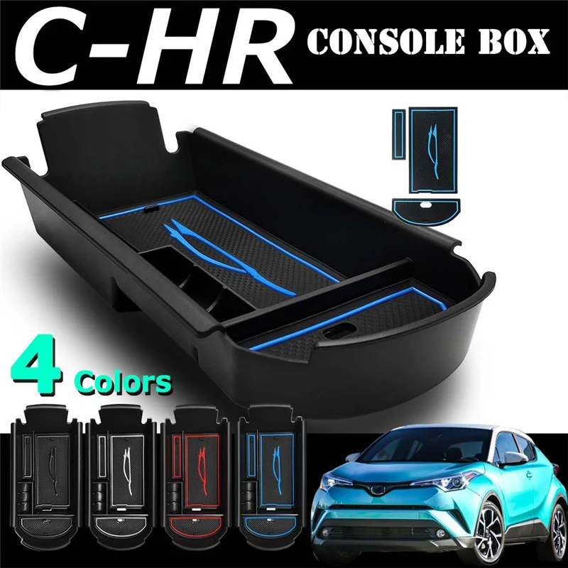 

Car Armrest Box Storage Box Control Center Container Organizer Container Box for Toyota C-HR CHR 2016 2017 2018 Accessories