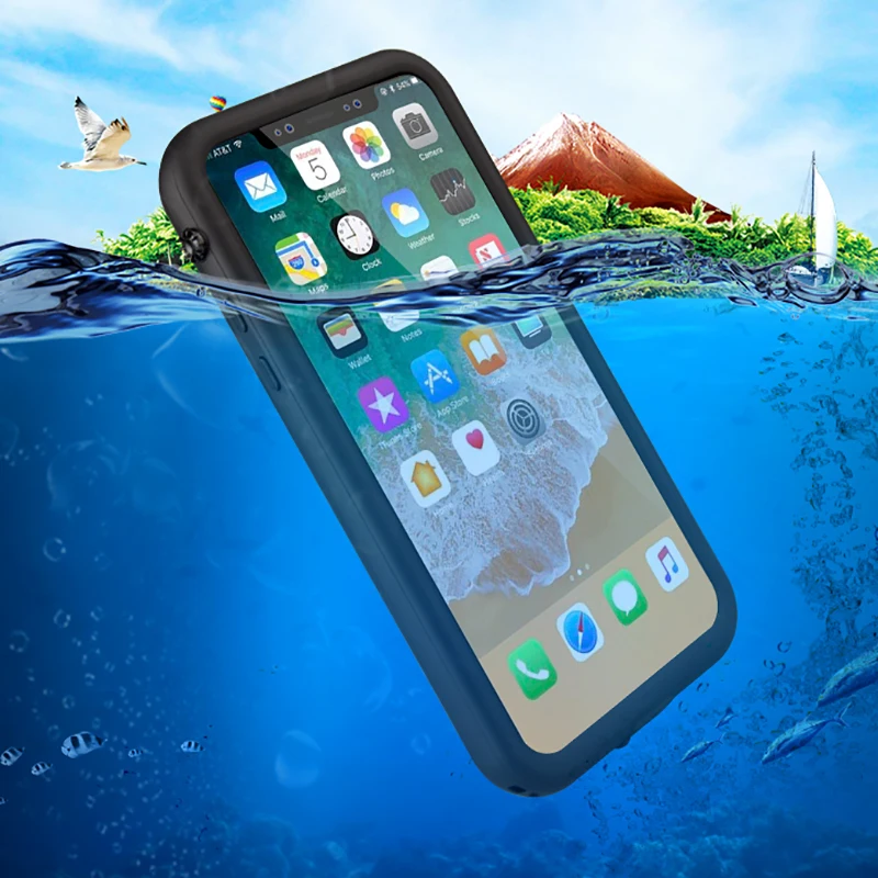 IP68 Водонепроницаемый чехол для дайвинга IPhone X Capa ударопрочный водонепроницаемый