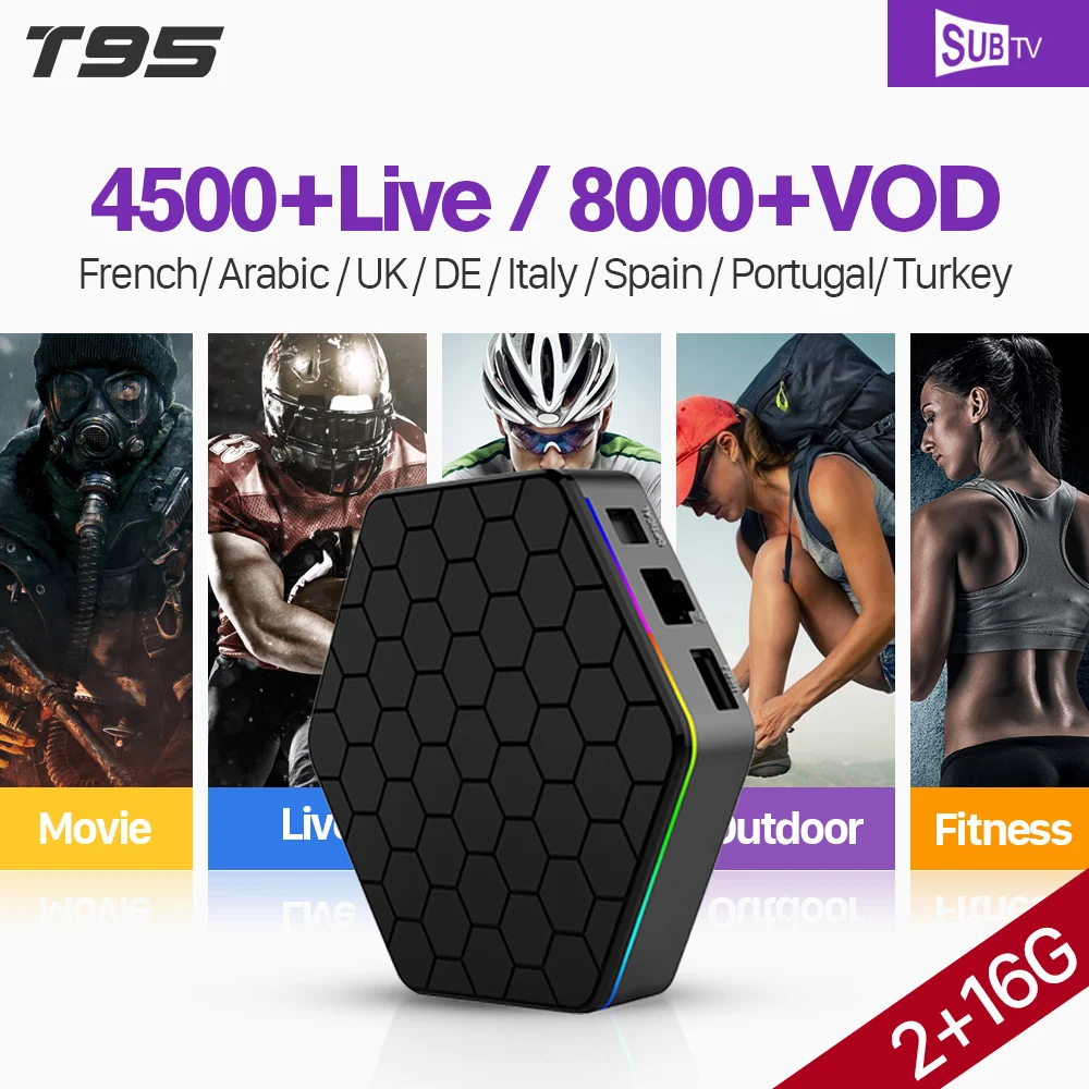 

IPTV Arabic France 1 Year Subtv IPTV Code T95Z plus Android 7.1 TV Box Smart IPTV French Belgium Dutch Canada Italia IP TV Box
