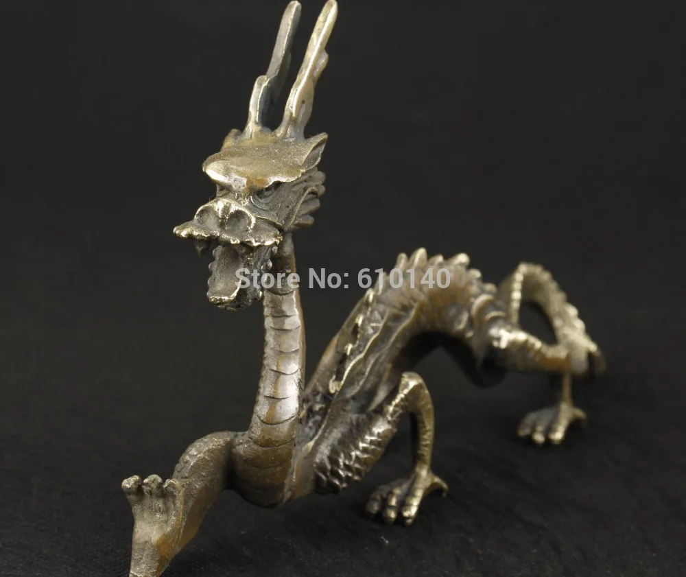 

CHINESE Brass COLLECTABLE CASTING DRAGON STATUE FIGURE ORNAMENTS