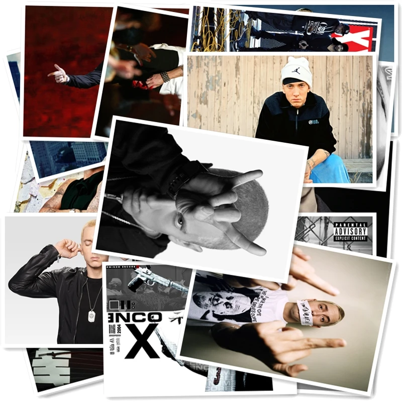 

B1-10# Eminem Classic Series sticker 20/pcs PVC Sticker Travel Suitcase Bike Phone Sliding Plate Graffiti Styling