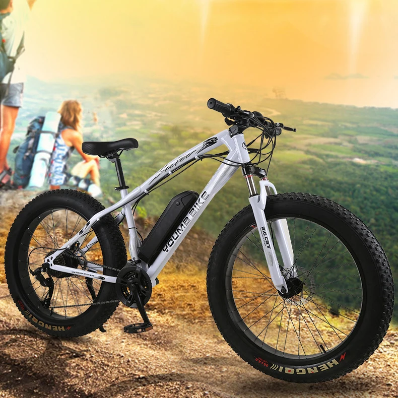 Sale 27 speed Powerful 4.0 inch Fat Tire electric Mountain Bike 36V 10AH 300W eBike downhill Bicycle  free shipping 2