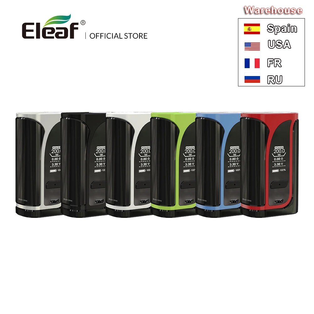 Оригинальный боксмод Eleaf iKuu i200 TC 4600 мАч встроенный аккумулятор режим VW/TC 510 Thread