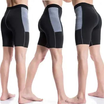 

Men Pro Sporting Gymming QUICK-DRY Workout Compress Capri Cropped Casual Shorts For Bodybuilding Runs Slim Fitness Yogaing 1014