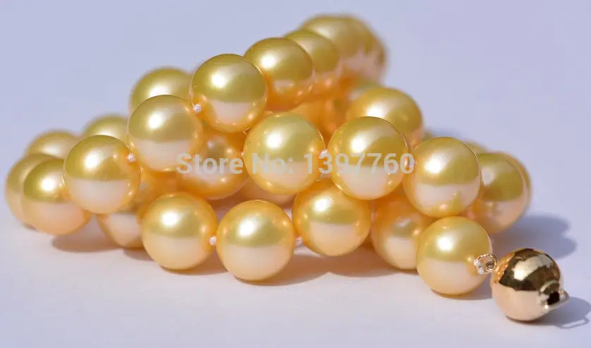 

Miss charm Jew.208 Charming gold pearl AA++ top grade 9-10 mm 14KGP clasp necklace jewelry