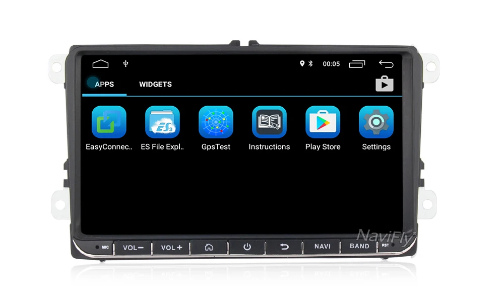 Perfect NaviFly 9inch Android8.1 car Multimeida player for Volkswagen golf 6 touran passat B7 Skoda Seat with gps navigator radio BT RDS 11