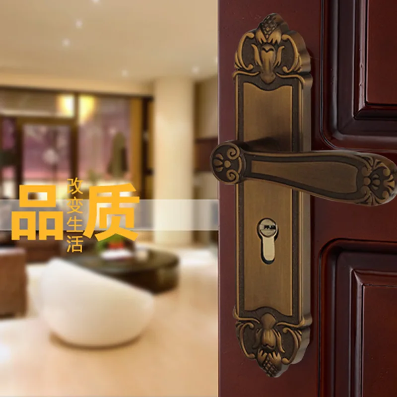 

2018 Special Offer Fechadura Digital Priced Direct Selling Aluminum Alloy European Hand Lock Mute Indoor Door Solid Wood Tongue