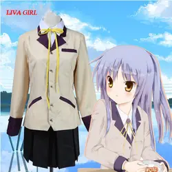 Бесплатная доставка Аниме Angel Beats Ангел Kanade Татибана Косплэй костюм