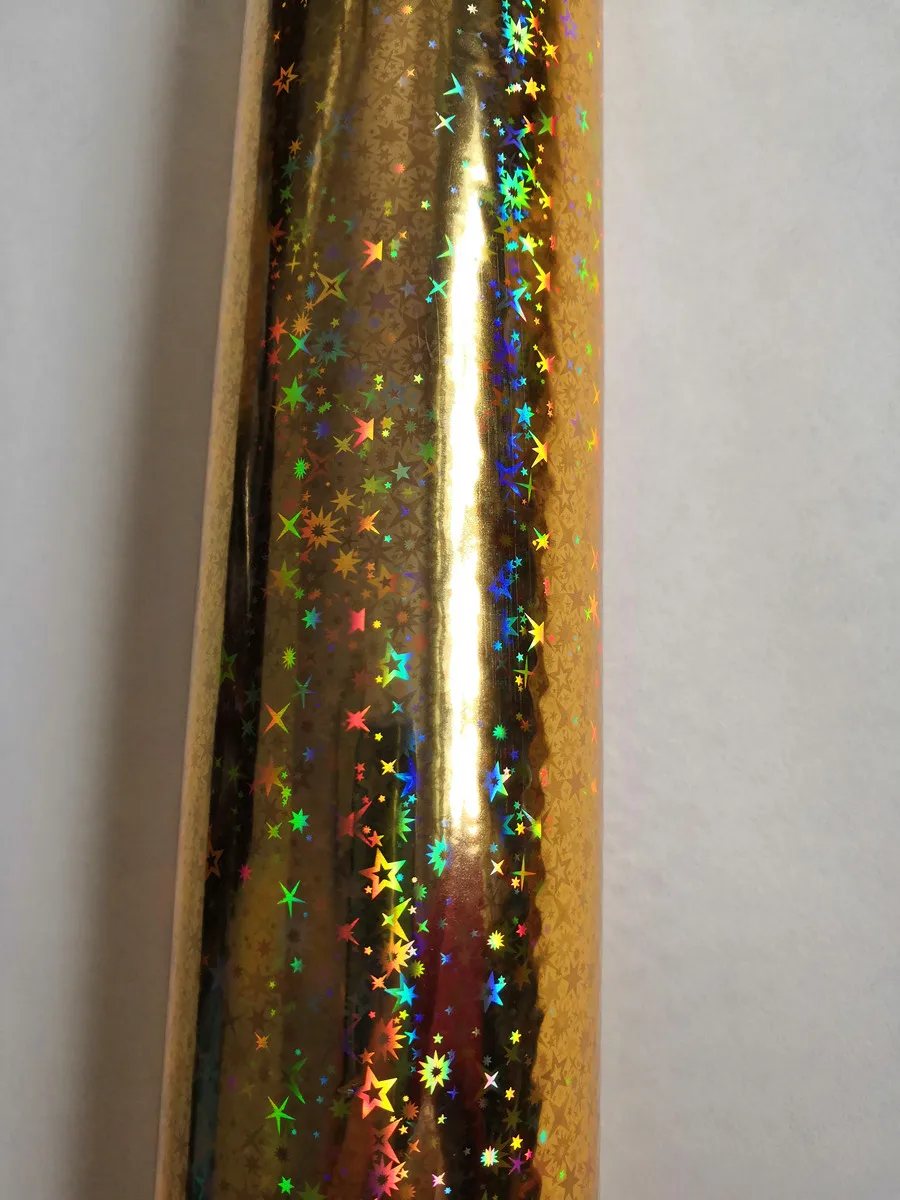 holographic-foil-hot-stamping-foil-gold-color-star-pattern-a41-hot-press-on-paper-or-plastic-64cm-x120m