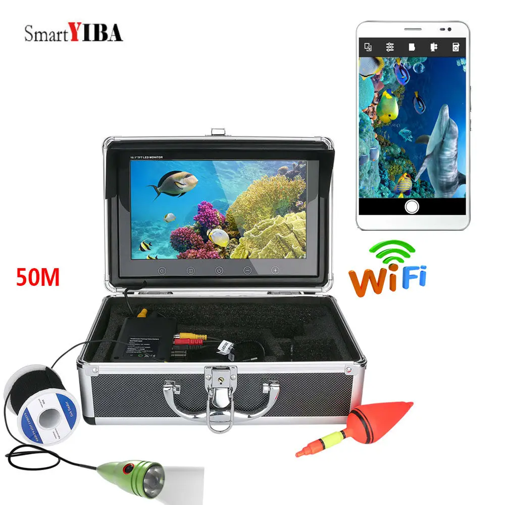 

SmartYIBA 10" Inch Monitor White LED Video Fishfinder Fishing Camera Ice Sea Underwater Underwater Fishing Video Camera