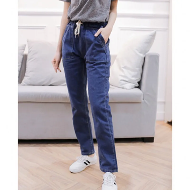 2017 Spring New Basic Skinny font b Women b font Jeans Ankle Nine Pants Slim Elastic