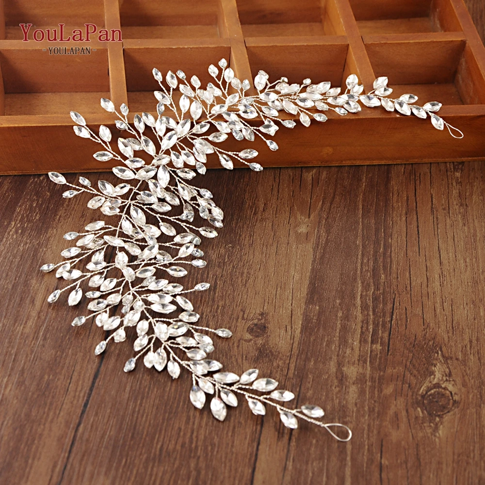 

YouLaPan HP237 Bride hair vine wedding tiara headband full rhinestone crystal bridal headdress wedding headpieces women jewelry