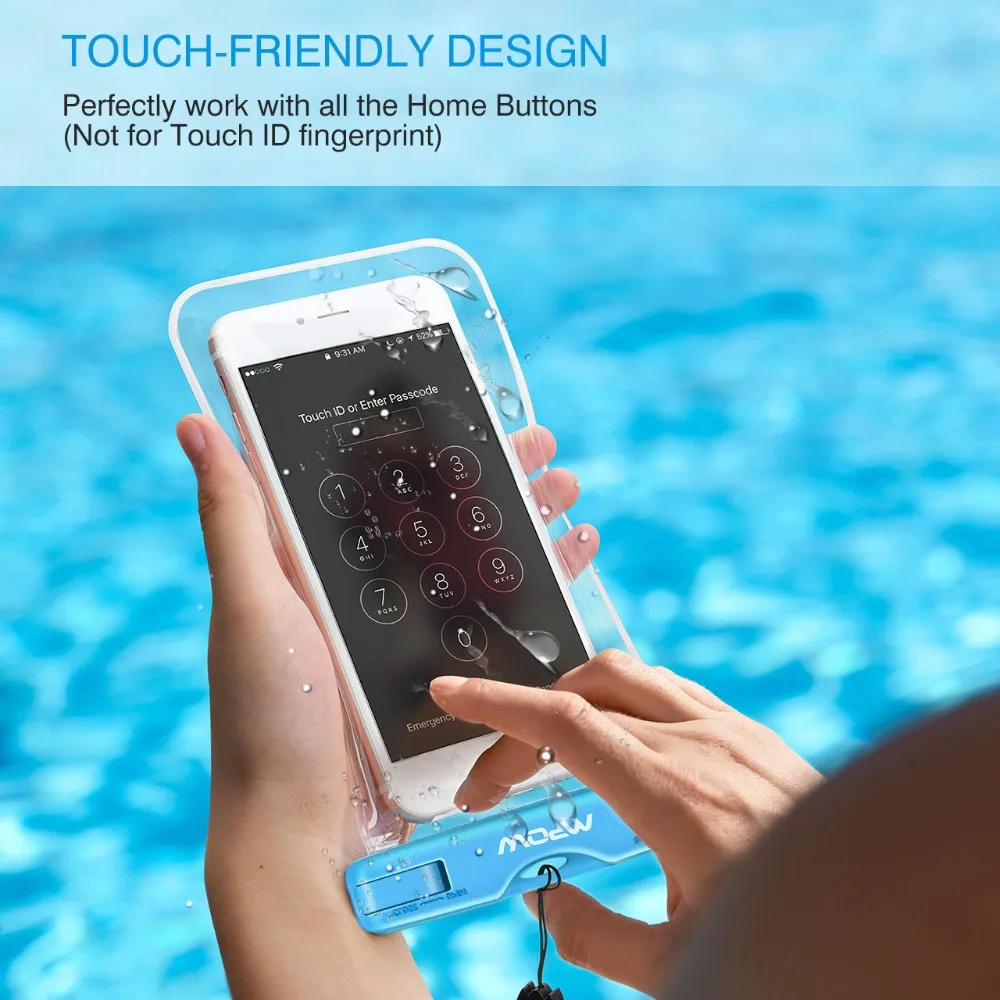 3PCS Mpow Swimming Waterproof Bags Universal Smartphone Pouch Case 6