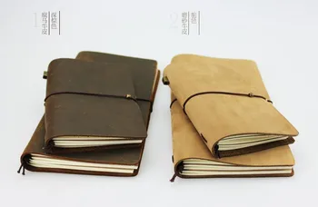 

Travelers' notebook handmade genuine leather notepad loose-leaf account book standard passport size time stage design