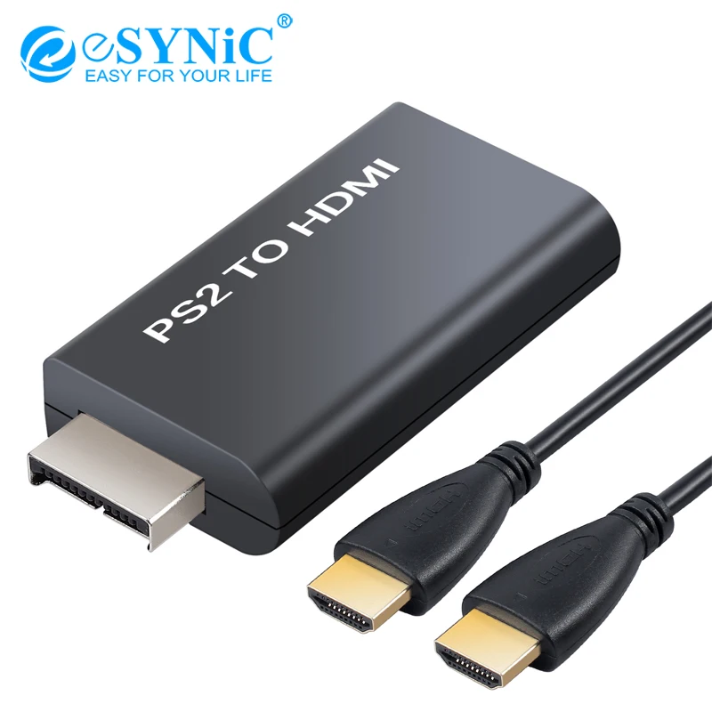 ESYNiC для sony Playstation 2 PS2 в HDMI конвертер с 3 5 мм аудио разъем наушников HDTV монитор видео