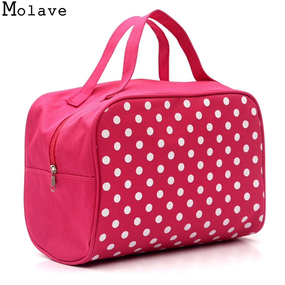 

Women New Fashion Dot Multifunction Travel Cosmetic Bag Storage Bag Toiletry Cosmetic Cases Make Up Bag Handbag May4