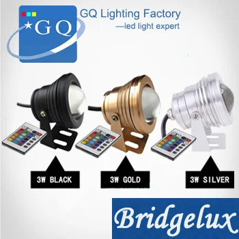 

China post AC12v DC12V 3W RGB Led underwater Light under water lamp Pool pond lighitng IP68 Waterproof