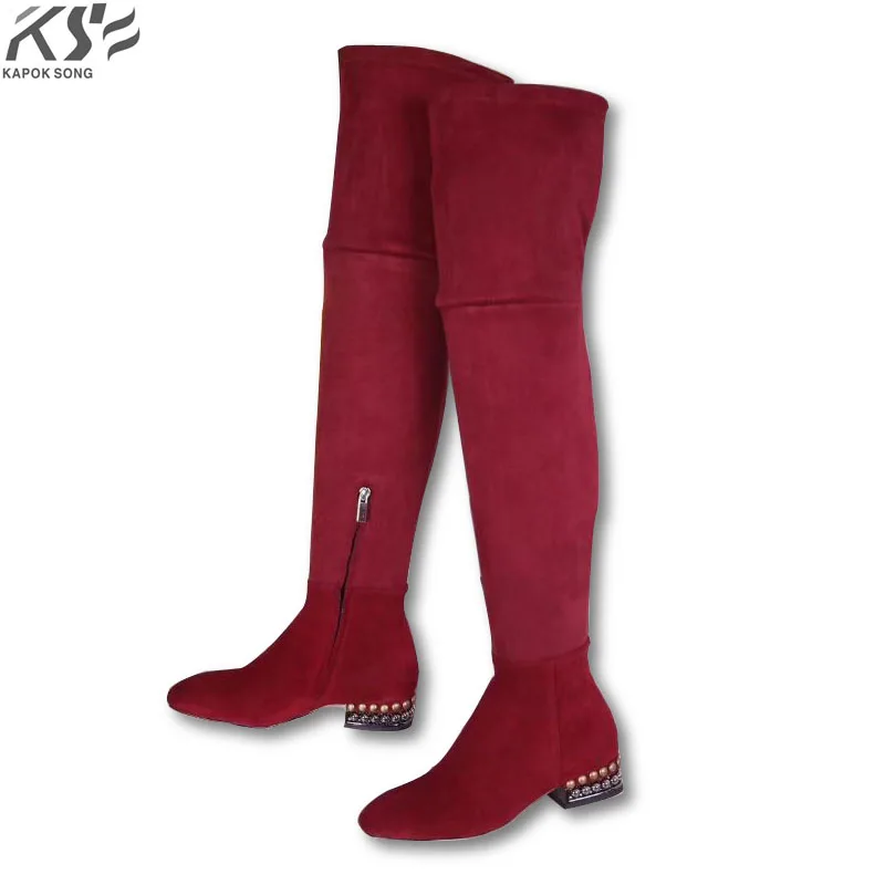 

genuine leather women boots high luxury designer brand boots kid suede fashional lady boots really