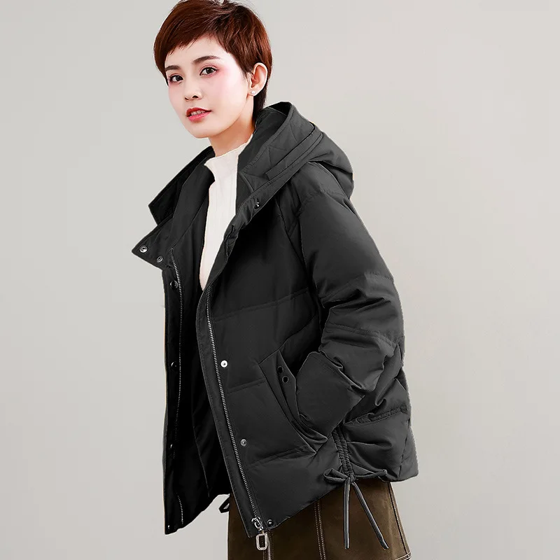 2018 New Women's down Jacket Large Size Women's Down Jacket Hooded Loose Female Jacket Fashion Zipper Coat Female (2)