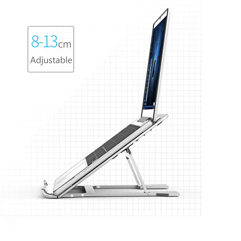 Регулируемый угол складной алюминиевый сплав Подставка для ноутбука Macbook lenovo Dell Asus iPad планшет портативный ноутбук охлаждающий кронштейн