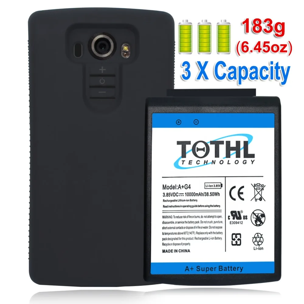 imágenes para Alta capacidad de 10000 mah reemplazo amplió la batería para lg g4 bl-51yf con estuche protector negro imágenes para Alta capacidad de 10000 mah reemplazo amplió la batería para lg g4 bl-51yf con estuche protector negro