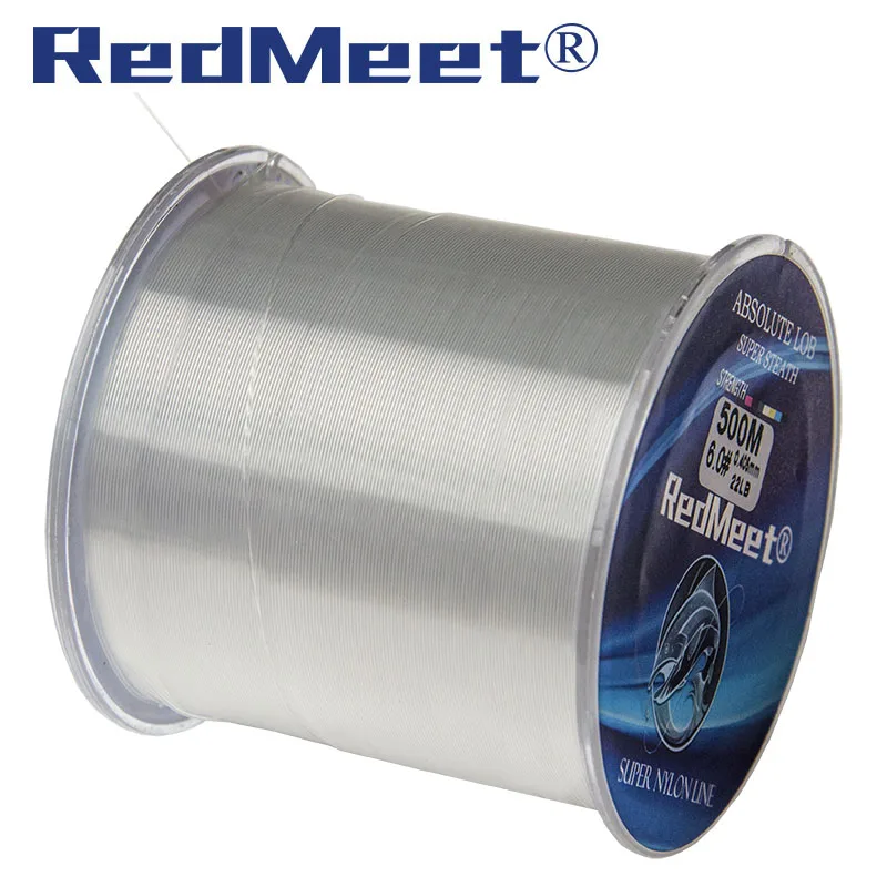 

RedMeet Brand 500M Nylon Fishing Line Monofilament Mono Line Carp Fishing 4.4/8.6/12.1/15.4/19.3/22/28.6LB Saltwater/Freshwater