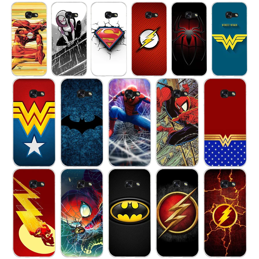 

205A Batman Superman flash Wonder Woman Soft Silicone Tpu Cover phone Case for Samsung galaxy a3 a5 2016 2017 a6 A8 2018